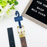 Thắt lưng Tommy Hilfiger Logo Reversible - Brown/Black, Size S (30-32)