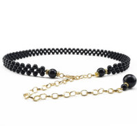 Thắt lưng trang trí dây chuyền cho phụ nữ kích thước lớn, phong cách Hàn Quốc, thắt lưng đa năng, dây chuyền mỏng cho người mập MM, dây chuyền ngọc trai lớn