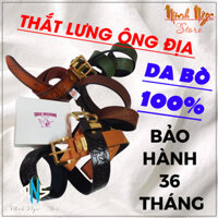 Thắt lưng TRUE RELIGION nam da bò thật, mặt khóa đồng đúc nguyên khối - Dây nịt nam ông địa da thật sang trọng và bền bỉ