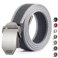 Thắt Lưng Vải Canvas Phối Khóa Tự Động Phong Cách Hàn Quốc Cho Nam