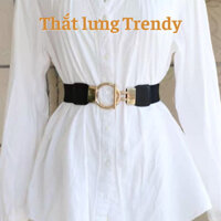 Thắt lưng váy MẶT TRÒN 4cm mạ Vàng bản to ĐV001 - Dây Nịt váy to ôm eo chun co giãn thắt váy Siêu Xinh - Hàng mới về