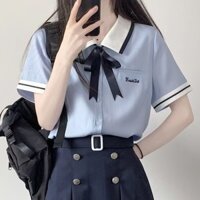 Thắt Nơ Áo Sơ Mi Nữ Trang Trí Jk Streamer Cổ Chuyên Nghiệp Hoa Đen Phong Cách Đại Học Pin Thắt Nơ Áo Sơ Mi Phụ Kiện