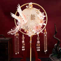 Thật - Quạt Cổ Trang  Quạt Cầm Tay Cô Dâu Quạt Gỗ Cổ Trang DIY