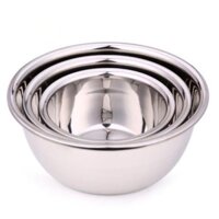 Thau chậu inox 304 sâu lòng cỡ lớn 40cm, Âu inox trộn bột làm bánh rửa rau, hàng nhập khẩu rất đẹp và bền