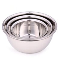 Thau chậu inox 304 sâu lòng cỡ lớn 40cm, Âu inox trộn bột làm bánh rửa rau, hàng nhập khẩu rất đẹp và bền