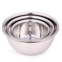 Thau chậu inox 304 sâu lòng cỡ lớn 40cm, Âu inox trộn bột làm bánh rửa rau, hàng nhập khẩu rất đẹp và bền