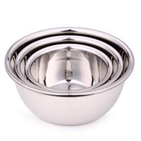 Thau chậu inox 304 sâu lòng cỡ lớn 40cm, Âu inox trộn bột làm bánh rửa rau, hàng nhập khẩu rất đẹp và bền