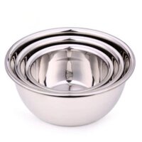 Thau chậu inox 304 sâu lòng cỡ lớn 40cm, Âu inox trộn bột làm bánh rửa rau, hàng nhập khẩu rất đẹp và bền