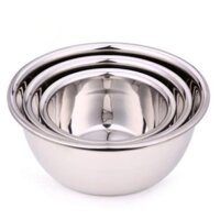 Thau chậu inox 304 sâu lòng cỡ lớn 40cm, Âu inox trộn bột làm bánh rửa rau, hàng nhập khẩu rất đẹp và bền