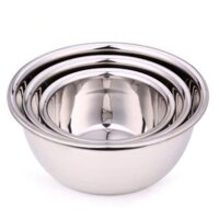 Thau chậu inox 304 sâu lòng cỡ lớn 40cm, Âu inox trộn bột làm bánh rửa rau, hàng nhập khẩu rất đẹp và bền