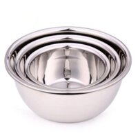 Thau chậu inox 304 sâu lòng cỡ lớn 40cm, Âu inox trộn bột làm bánh rửa rau, hàng nhập khẩu rất đẹp và bền
