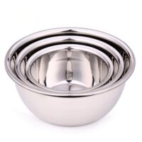 Thau chậu inox 304 sâu lòng cỡ lớn 40cm, Âu inox trộn bột làm bánh rửa rau, hàng nhập khẩu rất đẹp và bền