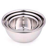 Thau chậu inox 304 sâu lòng cỡ lớn 40cm, Âu inox trộn bột làm bánh rửa rau, hàng nhập khẩu rất đẹp và bền