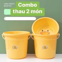 Thau đa năng bộ 2 món như hình con vịt vàng