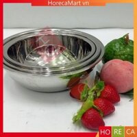 Thau inox dày 0.6mm, dày 1.2mm (Φ20,24,28,32,36cm) inox không gỉ, dùng đựng thực phẩm (mẫu a13)