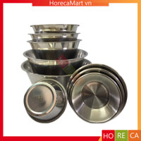Thau inox dày (Φ18,20,22,24,26,28,30,36,40cm) cao cấp không gỉ, dùng đựng thực phẩm