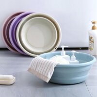 Thau nhựa 💓FREESHIP💓 Thau nhựa gấp gọn loại trung 12x35cm, dễ dàng gấp gọn và cất giữ không tốn nhiều diện tích 7861