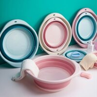 Thau nhựa gấp gọn, thau tiết kiệm diện tích an toàn cho sức khỏe, thích hợp khi đi du lịch, dã ngoại, dùng trong bệnh vi