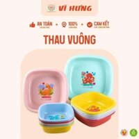 Thau nhựa Vuông Vĩ Hưng có bông 3T2 6692B