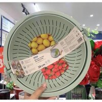Thau Rổ Nhựa, Bộ Thau Rổ Xoay Đa Năng Yoko 28 cm, Chính Hãng Inochi Nhựa PP Nguyên Sinh - Kháng Khẩu - Khử Mùi - MÀU XANH NHẠT