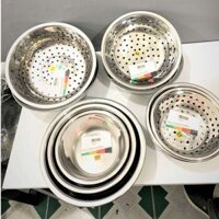 Thau rổ sâu INOX 304 [nhiều size], hàng dày cứng, bóng đẹp, không rỉ sét, thường được sử dụng trong bếp nhà hàng