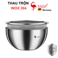 Thau Trộn Frankfurt Inox 304 SSGP Đức -  chậu rổ, thau, nhiều size chén bát, tô salad