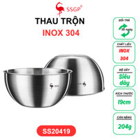 Thau trộn thực phẩm inox 304 đa năng SSGP Đức SS20419 chậu rổ, thau, nhiều size chén bát, tô salad