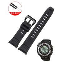 Thay thế CASIO CASIO Dây đeo silicon PRG-130Y 1500Y Cao su đen prg130y Phụ kiện đồng hồ