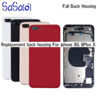 Thay thế cho iPhone 8 Plus X XR XS MAX 8G 8P, khung giữa lưng, bộ vỏ đầy đủ, nắp pin kèm cáp flex