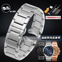 Thay thế dây đeo đồng hồ Dây đeo thép Armani AR2447 2448 2434 2432 2433 Vòng tay 22mm phong cách