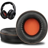 Thay thế miếng đệm tai, miếng đệm tai cho steelseries siberia 800 (x800, p800), siberia 840, steelseries h, tai nghe chơi game 9h, với da protein mềm hơn - đen