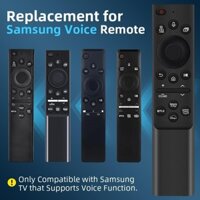 Thay thế mới Điều khiển từ xa bằng giọng nói Samsung cho tất cả các TV thông minh Samsung từ 2018-2022, bao gồm TV LED khung cong Crystal UHD QLED 4K 8K. dành cho dòng Samsung-Smart-TV-Remote BN59