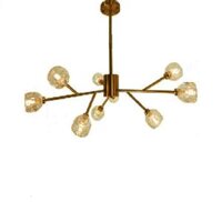 THCN 234: Đèn chùm thả chao thủy tinh 9 bóng LED - KT: Ø900mm x H850mm - Bóng đèn LED G9 x 9 bóng