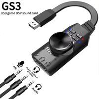 Thẻ âm thanh trò chơi máy tính USB gắn ngoài 7.1Channel cho PUBG Gaming Thẻ âm thanh bên ngoài Bộ chuyển đổi USB 3,5 mm Cắm và chạy PC Laptop