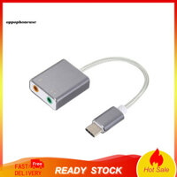 Thẻ âm thanh USB loại C bên ngoài OPPO 71 cho Macbook Pro Air Bộ chuyển đổi Mic âm thanh 35mm