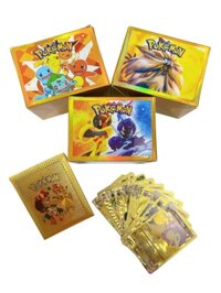Thẻ bài POKEMON vàng/bạc/đen (xấp 10 thẻ)
