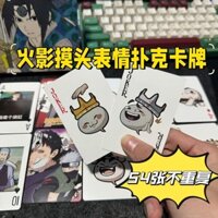 Thẻ bài poker kiểu dáng tương tự trò chơi di động Naruto mới, thẻ sưu tầm, biểu tượng cảm xúc người hâm mộ làng Touhou, phim hoạt hình hài hước sáng tạo