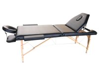 The Best Massage Table 3 Fold Black Reiki Portable Massage Table - PU Leather High Quality