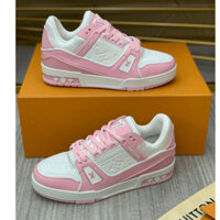 [The Blockhouse] Giày LV Trainer Pink White (Lv Trainer Hồng Trắng)