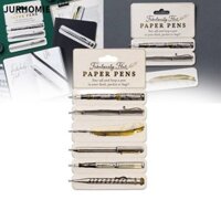 Thẻ bút giấy JURHOMIE, Bút giấy phẳng đa năng mực đen, Bút siêu mỏng thực tế hai mặt có thể xé được để viết và đánh dấu trang