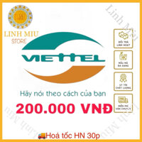 Thẻ cào điện thoại VIETTEL 200k