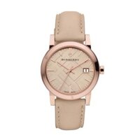 THE CITY BEIGE LEATHER STRAP LADIES WATCH BU9109, 34MM