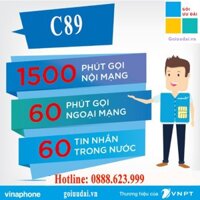 Thẻ đăng kí gói cươc C89 của Vinaphone - Chu kỳ 12 tháng