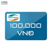 Thẻ điện thoại Viettel mệnh giá 100.000