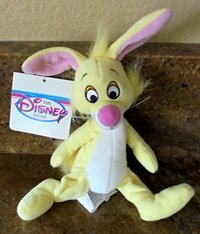 The Disney Store Yellow Rabbit Plush 7" Mini Bean Bag From Winnie the Pooh