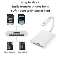 Thẻ đọc thẻ OTG C 2 trong 1 Cho iPhone 14 13 12 11 Pro Max micro SD TF TF Bộ nhớ thông minh Đọc thẻ thông minh Thẻ đọc thẻ thông minh