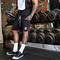 Thể Dục Mới Tập Gym Nam Thời Trang Quần Short Thoải Mái Plus Size Nam Thể Hình Lưới Quần Short Thể Thao