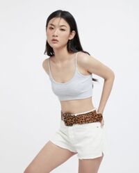 The Eyeconic Rib Bra - Grey