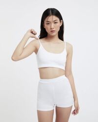 The Eyeconic Rib Bra - White