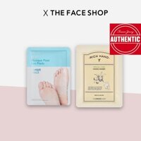 THE FACE SHOP Smile Foot Mask 18ml*5pcs/Rich V Special Care Hand Mask 16g**5pcs